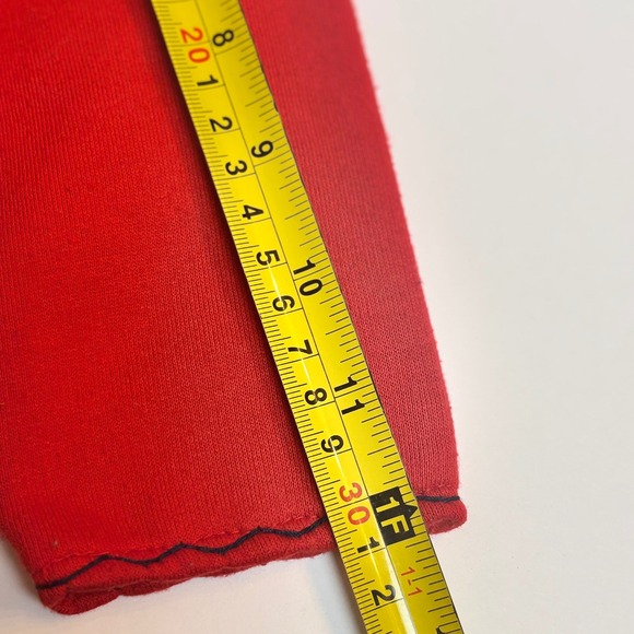 Vintage KHQ Sportswear Girls Red Embroidered Floral Apple Button Up Cardigan 4T - Picture 6 of 8